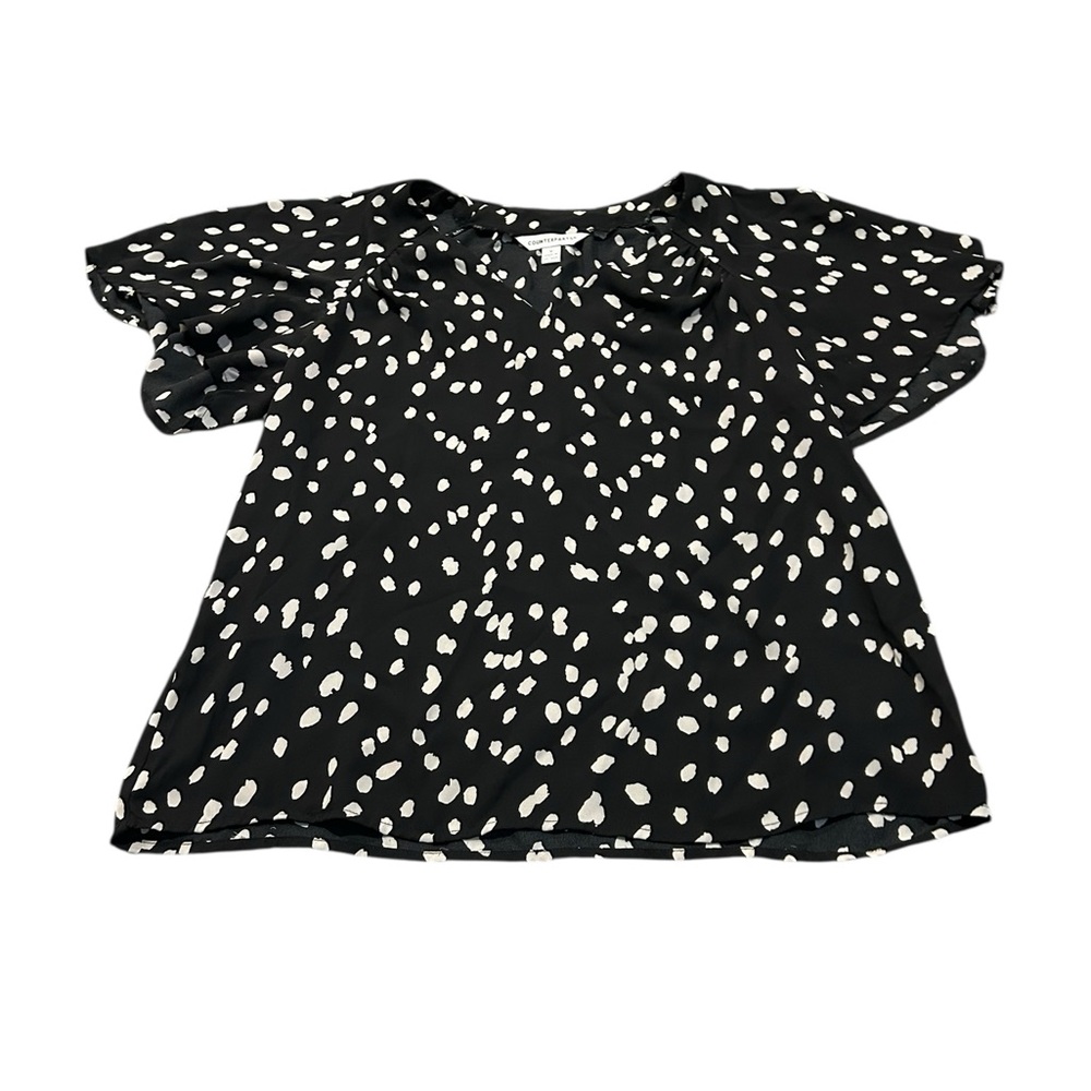 COUNTERPARTS black and white blouse
